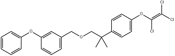 1-((2-(4-((Trichloroethenyl)oxy)phenyl)-2-methylpropoxy)methyl)-3-phen oxybenzene Struktur