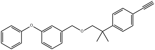 1-((2-(4-Ethynylphenyl)-2-methylpropoxy)methyl)-3-phenoxybenzene Struktur