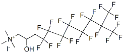 [4,4,5,5,6,6,7,7,8,8,9,9,10,11,11,11-hexadecafluoro-2-hydroxy-10-(trifluoromethyl)undecyl]trimethylammonium iodide Struktur