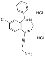 3-(8-Chloro-1-phenyl-3H-2-benzazepin-5-yl)-2-propyn-1-amine dihydrochl oride Struktur