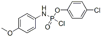 N-(4-Methoxyphenyl)amidochloridophosphoric acid 4-chlorophenyl ester Struktur