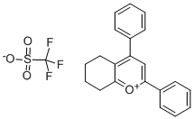 2,4-DIPHENYL-5,6,7,8-TETRAHYDROCHROMENYLIUM TRIFLUOROMETHANESULPHONATE Struktur