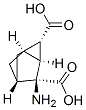 Tricyclo[2.2.1.02,6]heptane-1,3-dicarboxylic acid, 3-amino-, (1R,2S,3S,4R,6R)- (9CI) Struktur