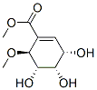 1-Cyclohexene-1-carboxylic acid, 3,4,5-trihydroxy-6-methoxy-, methyl ester, (3S,4S,5S,6S)- (9CI) Struktur