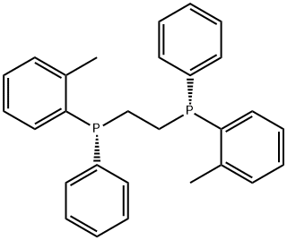 (R,R)-1,2-Bis[(2-methylphenyl)(phenyl)phosphino]ethane Struktur