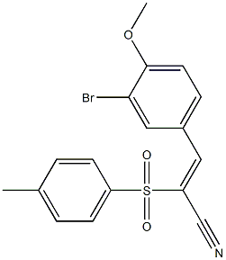 (Z)-3-(3-bromo-4-methoxyphenyl)-2-[(4-methylphenyl)sulfonyl]-2-propenenitrile Struktur