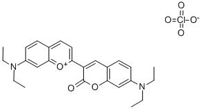 7-DIETHYLAMINO-2-(7-DIETHYLAMINO-2-OXOCHROMAN-3-YL)CHROMYLIUM PERCHLORATE Struktur