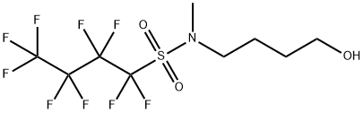 1,1,2,2,3,3,4,4,4-nonafluoro-N-(4-hydroxybutyl)-N-methylbutane-1-sulphonamide Struktur