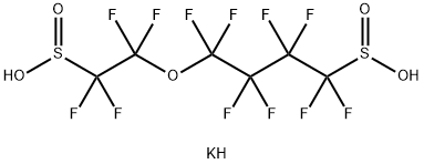 1,1,2,2,3,3,4,4-OCTAFLUORO-4-(1,1,2,2-TETRAFLUORO-2-SULFINOETHOXY)-1-BUTANESULFINIC ACID, DIPOTASSIUM SALT Struktur