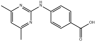 4-[(4,6-DIMETHYLPYRIMIDIN-2-YL)AMINO]BENZOICACID
 Struktur