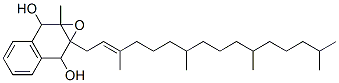 1a-methyl-7a-[(E)-3,7,11,15-tetramethylhexadec-2-enyl]-2,7-dihydronaphtho[2,3-b]oxirene-2,7-diol Struktur