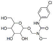 3-(4-chlorophenyl)-1-methoxy-1-[[3,4,5-trihydroxy-6-(hydroxymethyl)oxa n-2-yl]oxymethyl]urea Struktur