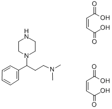 1-(3-Dimethylamino-1-phenylpropyl)piperazine dimaleate Struktur