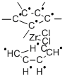 (CYCLOPENTADIENYL)(PENTAMETHYLCYCLOPENTADIENYL)ZIRCONIUM DICHLORIDE Struktur