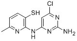 3-Pyridinethiol, 2-((2-amino-4-chloro-6-pyrimidinyl)amino)-6-methyl- Struktur