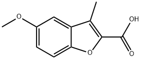 5-甲氧基-3-甲基苯并呋喃-2-羧酸 結構式