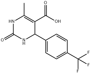 6-Methyl-2-oxo-4-(4-(trifluoromethyl)phenyl)-1,2,3,4-tetrahydropyrimidine-5-carboxylic acid Struktur