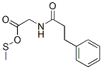 N-(3-phenylpropionyl)glycine methylthio ester Struktur