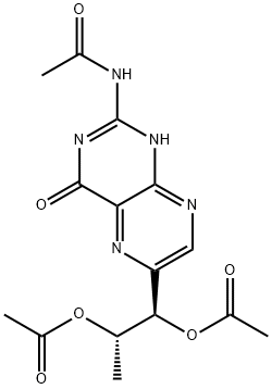 2-N-ACETYL-1',2'-DI-O-ACETYL-6-BIOPTERIN Struktur