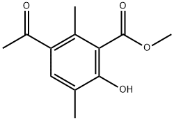 Benzoic acid, 3-acetyl-6-hydroxy-2,5-dimethyl-, methyl ester (9CI) Struktur