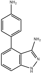 4-(4-Aminophenyl)-1H-indazol-3-amine Struktur