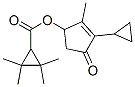 Cyclopropanecarboxylic acid, 2,2,3,3-tetramethyl-, 3-cyclopropyl-2-met hyl-4-oxo-2-cyclopenten-1-yl ester Struktur