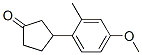 Cyclopentanone, 3-(4-methoxy-2-methylphenyl)- (9CI) Struktur