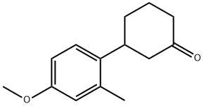 Cyclohexanone, 3-(4-methoxy-2-methylphenyl)- (9CI) Struktur