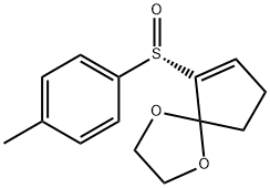 (S)-(+)-2-(p-Toluenesulfinyl)-2-cyclopentenoneethyleneketal Structure