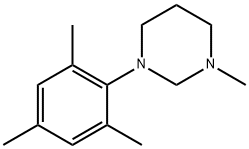 Pyrimidine, hexahydro-1-methyl-3-(2,4,6-trimethylphenyl)- (9CI) Struktur