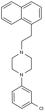 1-(3-Chlorophenyl)-4-(2-(1-naphthalenyl)ethyl)piperazine Struktur