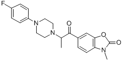 2-BENZOXAZOLINONE, 6-(2-(4-(p-FLUOROPHENYL)-1-PIPERAZINYL)PROPIONYL)-3 -METHYL- Struktur