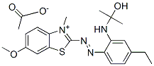 2-[[4-[ethyl(2-hydroxyisopropyl)amino]phenyl]azo]-6-methoxy-3-methylbenzothiazolium acetate  Struktur