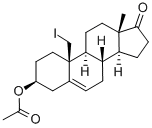 19-IODO-5-ANDROSTENE-3BETA-OL-17-ONE 3-ACETATE Struktur