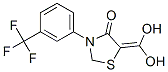 5-(dihydroxymethylidene)-3-[3-(trifluoromethyl)phenyl]thiazol-4-one Struktur