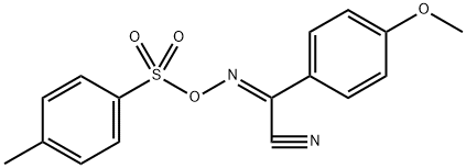 (Z,E)-2-(4-METHOXYPHENYL)([((4-METHYLPHENYL)SULPHONYL)OXY]IMINO)ACETONITRILE Struktur