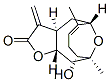 [3aR,5S,9R,10S,11aS]-3a,4,5,8,9,10,11,11a-Octahydro-9-hydroxy-6,10-dimethyl-3-methylene-5,10-epoxycyclodeca[b]furan-2(3H)-one Struktur