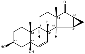 (3b,5b,15a,16a)-15,16-Dihydro-3,5-dihydroxy-3'H-cycloprop[15,16]androsta-6,15-dien-17-one Struktur