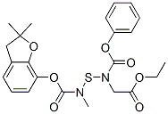 ethyl 2-[[(2,2-dimethyl-3H-benzofuran-7-yl)oxycarbonyl-methyl-amino]su lfanyl-phenoxycarbonyl-amino]acetate Struktur