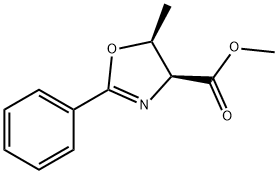 METHYL (4S,5S)-DIHYDRO-5-METHYL-2-PHENYL-4-OXAZOLECARBOXYLATE Struktur