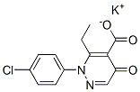 potassium 2-(4-chlorophenyl)-3-ethyl-5-oxo-pyridazine-4-carboxylate Struktur