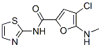 2-Furancarboxamide,  4-chloro-5-(methylamino)-N-2-thiazolyl- Struktur