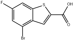 4-broMo-6-fluorobenzo[b]thiophene-2-carboxylic acid Struktur