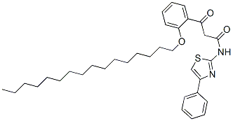 3-[o-(hexadecyloxy)phenyl]-3-oxo-N-(4-phenylthiazol-2-yl)propionamide  Struktur