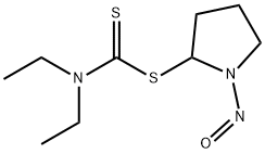 N,N-diethyl-1-(1-nitrosopyrrolidin-2-yl)sulfanyl-methanethioamide Struktur