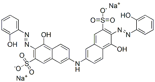 7,7'-Iminobis[4-hydroxy-3-[(2-hydroxyphenyl)azo]-2-naphthalenesulfonic acid]disodium salt Struktur