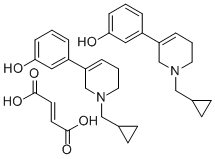 3-(1-Cyclopropylmethyl-1,2,5,6-tetrahydropyridin-3-yl)phenol fumarate Struktur