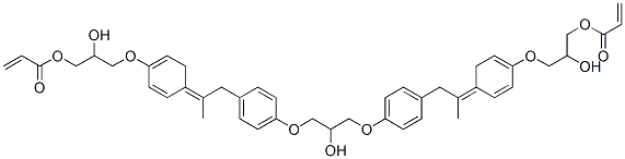 (2-hydroxy-1,3-propanediyl)bis[oxy-4,1-phenylene(1-methylethylidene)-4,1-phenyleneoxy(2-hydroxy-3,1-propanediyl)] diacrylate  Struktur