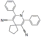 1-Methyl-2,6-diphenyl-4,4-tetramethylene-1,4-dihydropyridine-3,5-dicar bonitrile Struktur