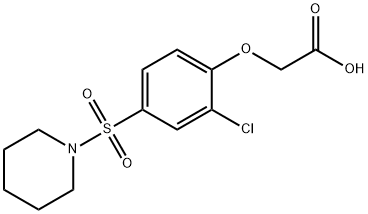 [2-CHLORO-4-(1-PIPERIDINYLSULFONYL)PHENOXY]-ACETIC ACID Struktur